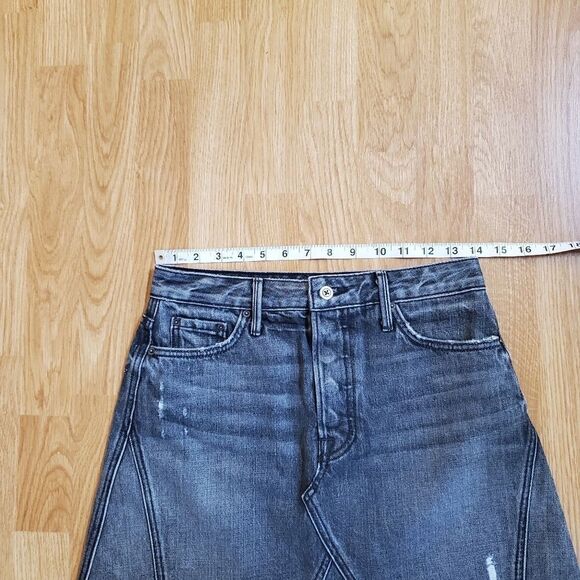 GRLFRND Eva A-Frame Gusset Denim Skirt Size 25 - Picture 10 of 14